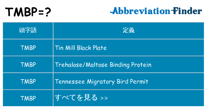 tmbp は何の略します。
