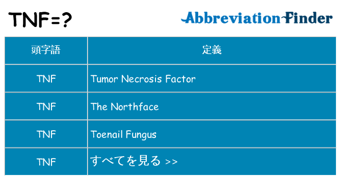 tnf は何の略します。