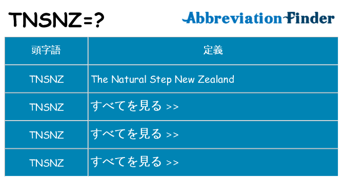 tnsnz は何の略します。