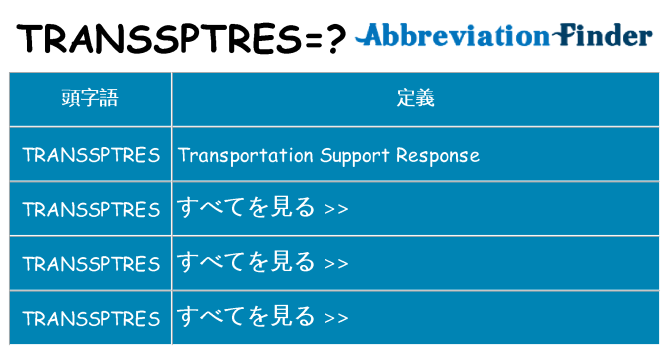 transsptres は何の略します。
