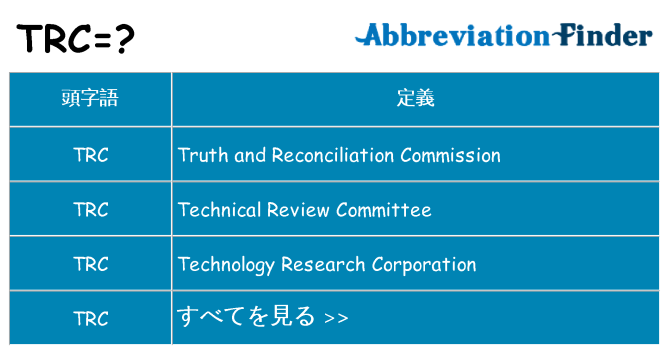 trc は何の略します。
