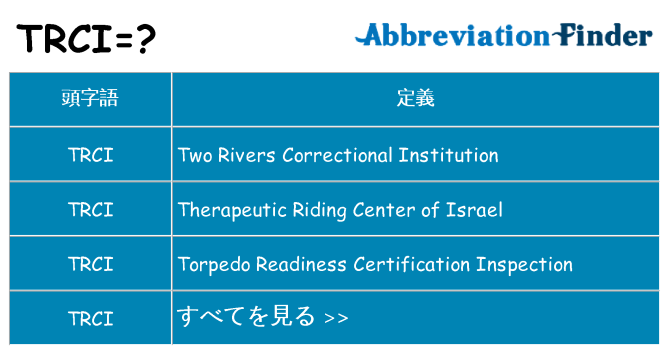 trci は何の略します。