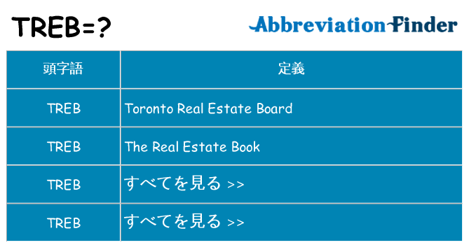 treb は何の略します。