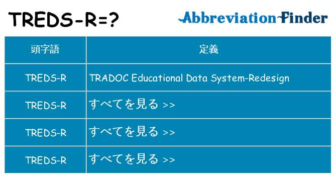 treds-r は何の略します。