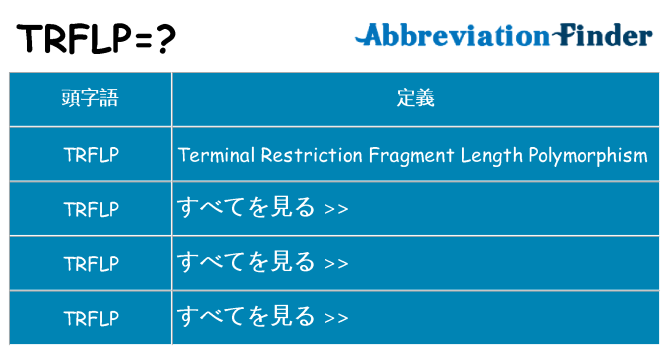 trflp は何の略します。