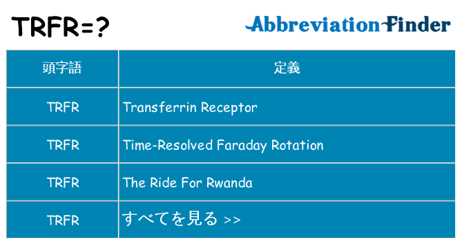 trfr は何の略します。