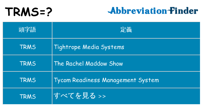 trms は何の略します。