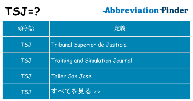 tsj は何の略します。