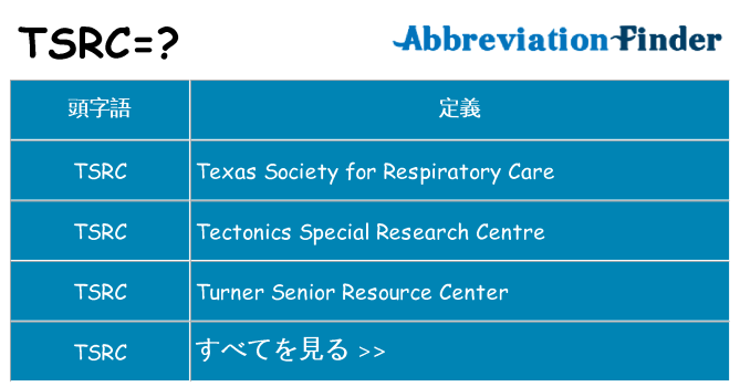 tsrc は何の略します。