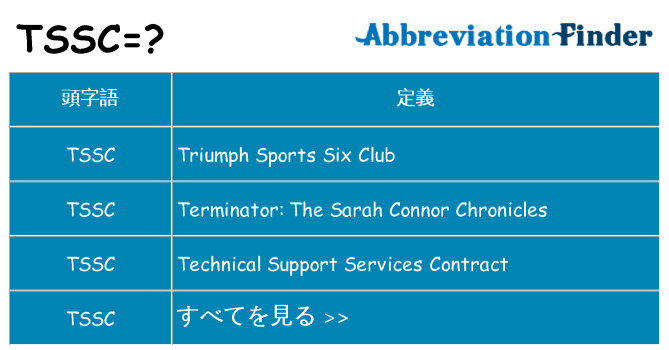 tssc は何の略します。