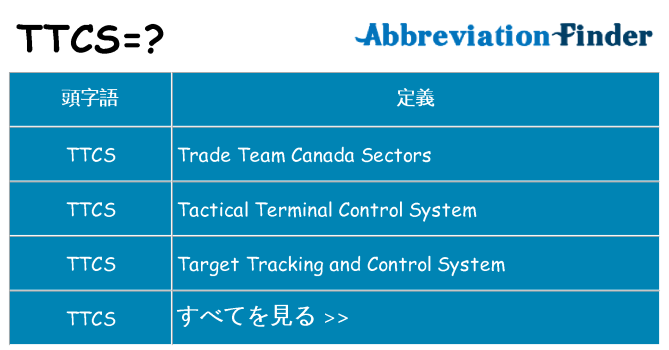 ttcs は何の略します。