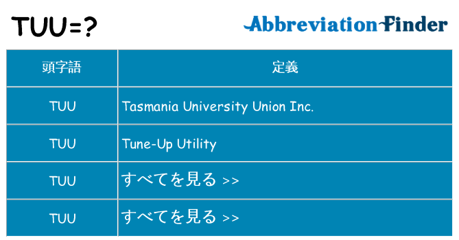 tuu は何の略します。