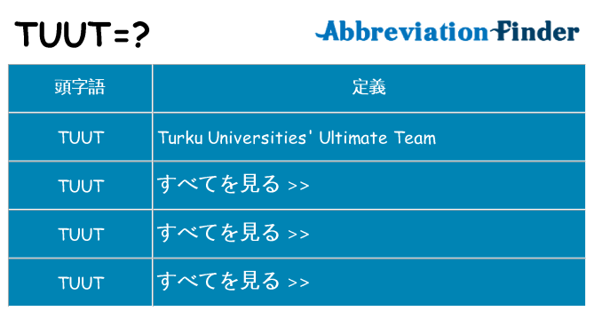 tuut は何の略します。
