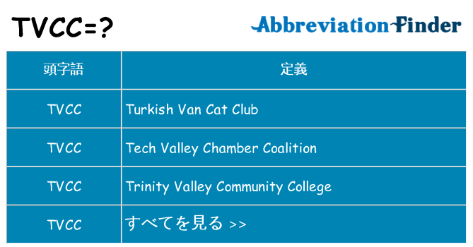 tvcc は何の略します。