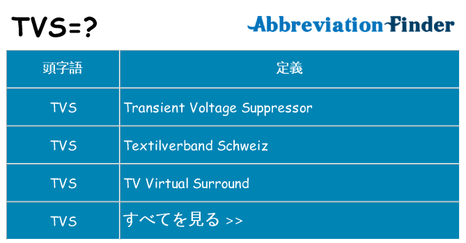 tvs は何の略します。