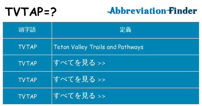 tvtap は何の略します。