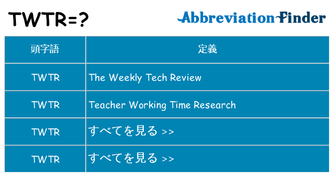twtr は何の略します。