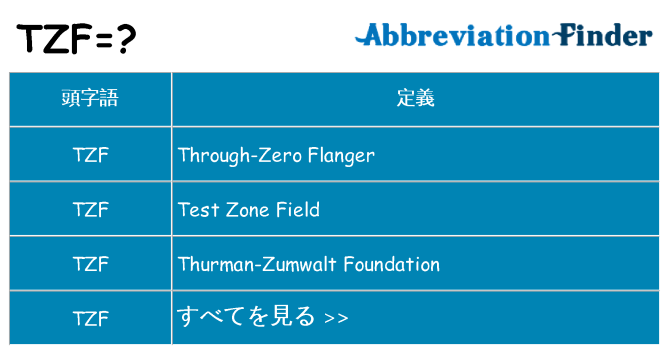 tzf は何の略します。