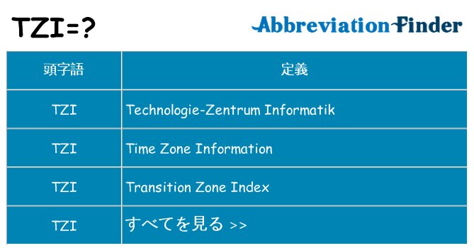 tzi は何の略します。