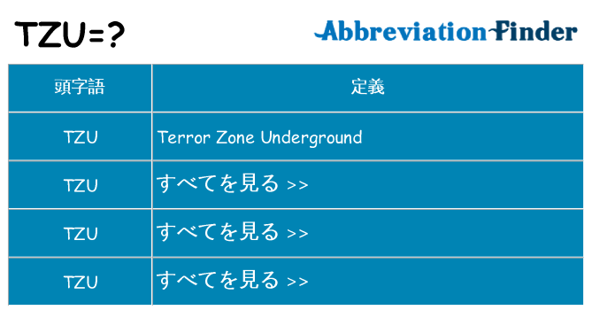 tzu は何の略します。