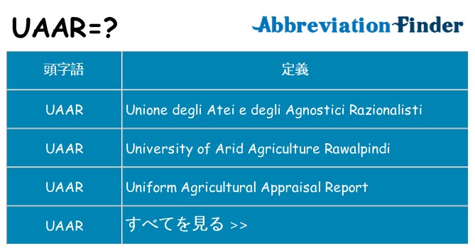 uaar は何の略します。
