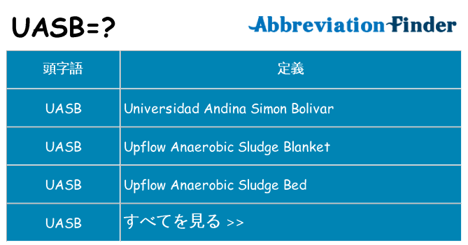 uasb は何の略します。
