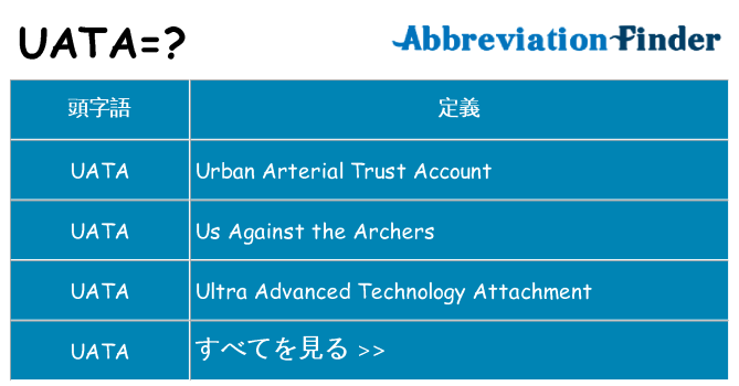 uata は何の略します。