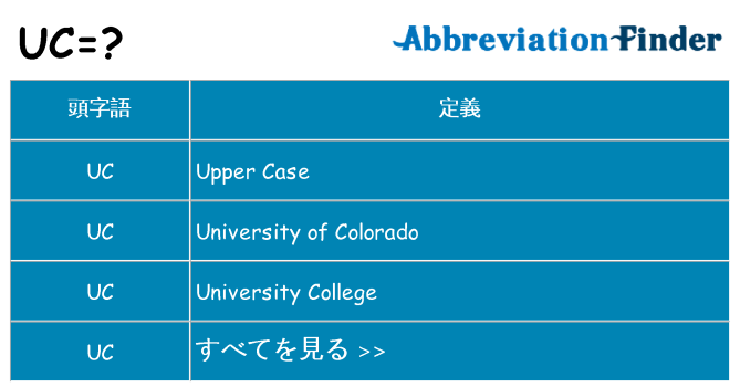 uc は何の略します。