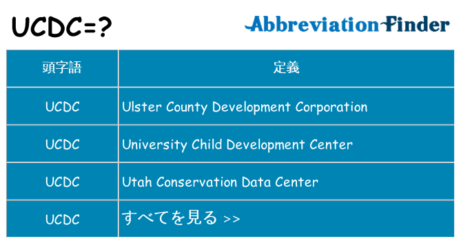 ucdc は何の略します。