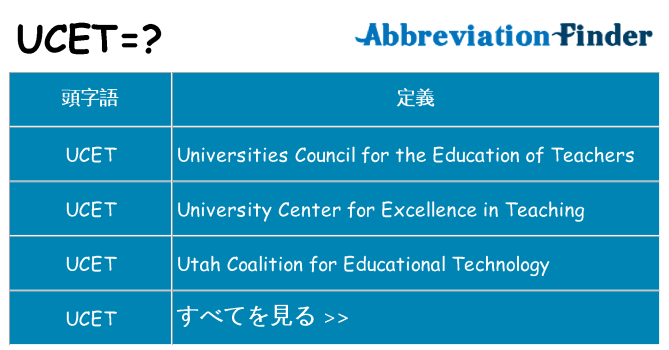 ucet は何の略します。