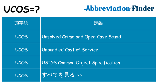 ucos は何の略します。