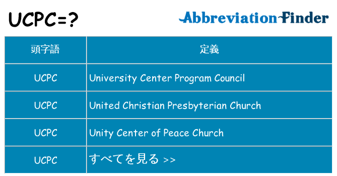 ucpc は何の略します。