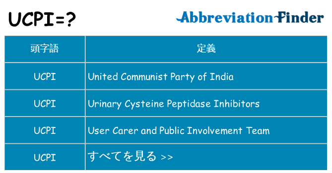 ucpi は何の略します。