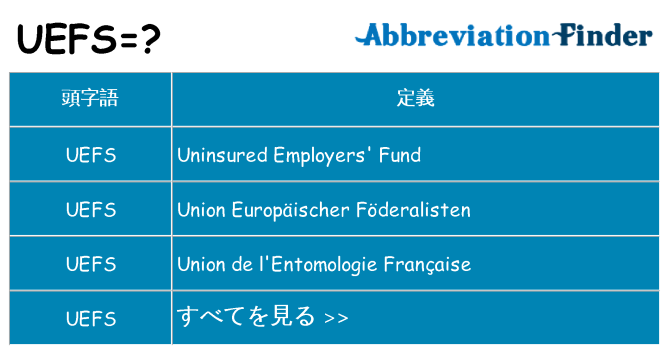 uefs は何の略します。