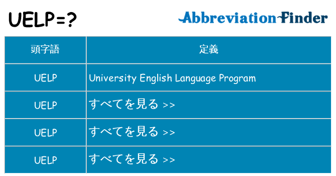 uelp は何の略します。