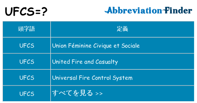 ufcs は何の略します。