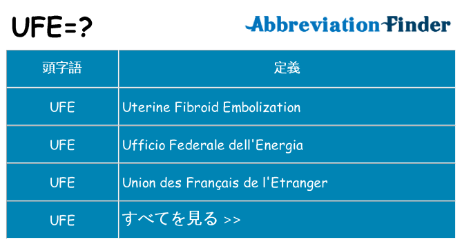 ufe は何の略します。