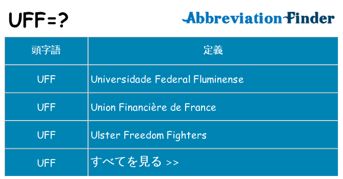 uff は何の略します。