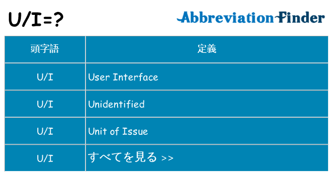ui は何の略します。