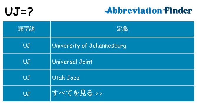 uj は何の略します。