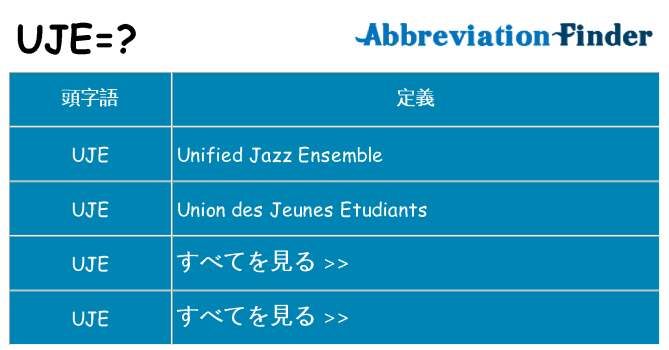 uje は何の略します。