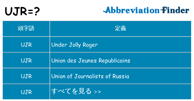 ujr は何の略します。