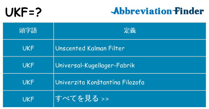 ukf は何の略します。