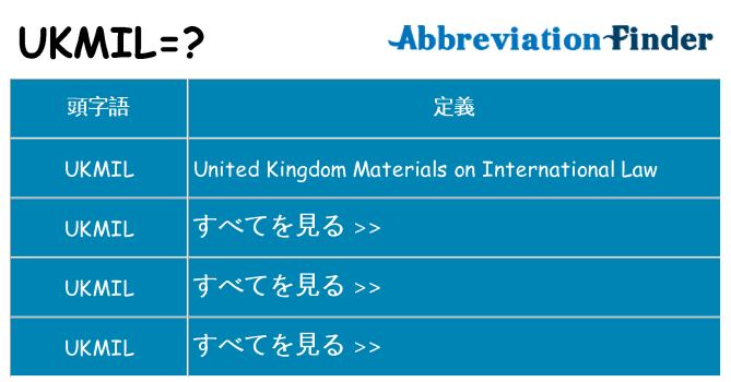 ukmil は何の略します。