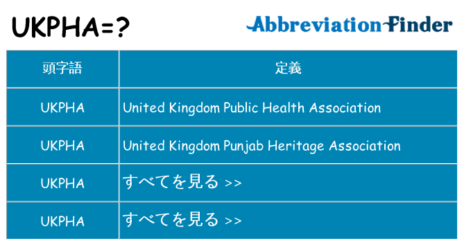 ukpha は何の略します。