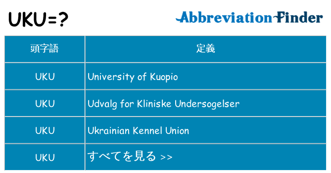 uku は何の略します。
