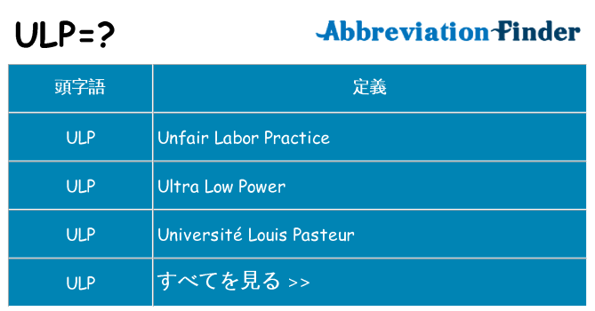 ulp は何の略します。