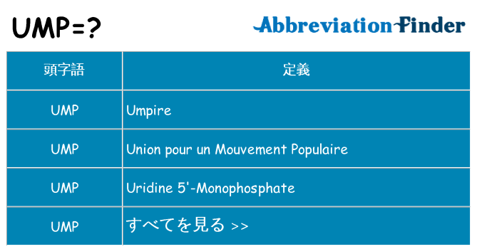 ump は何の略します。