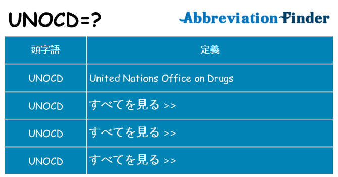 unocd は何の略します。