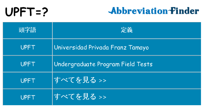 upft は何の略します。